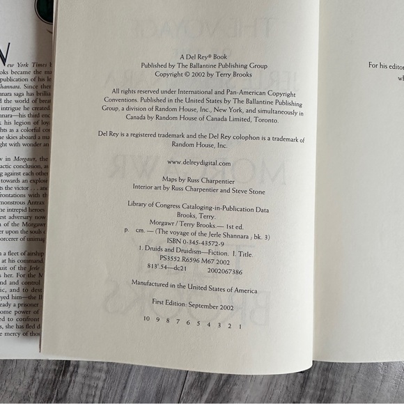 Terry Brooks The Voyage of the Jerle Shannara Morgawr Hardcover Book - Picture 12 of 13
